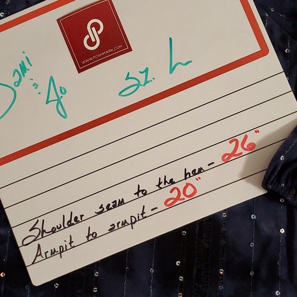 Sami & Jo Dark Purple Tie dye ric rack sequins Shark bite hem Lg. Casual Travel - Picture 3 of 9